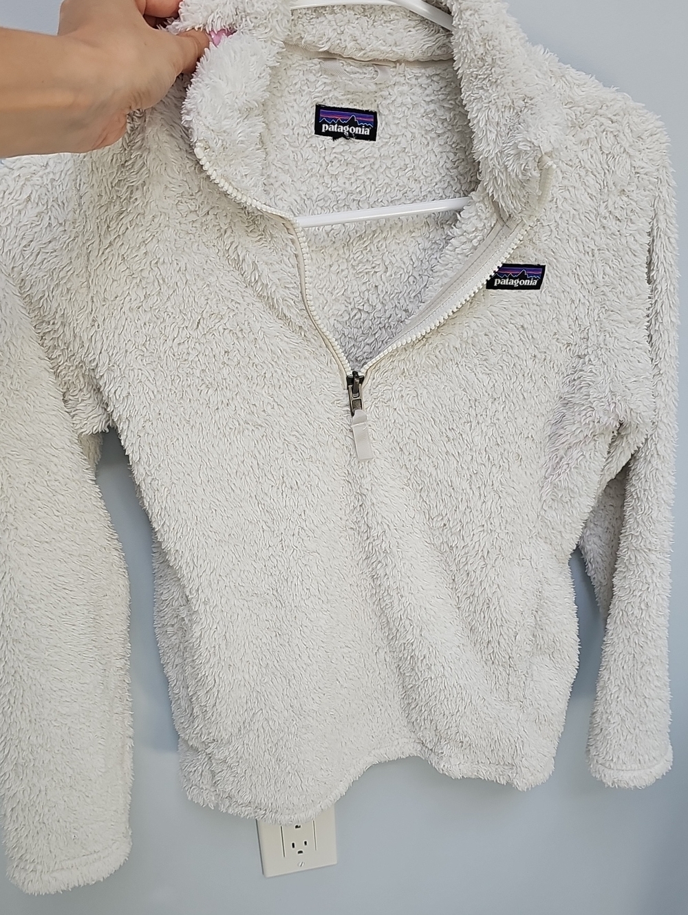 Patagonia Off-White Sherpa Half-Zip Pullover